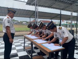 Penandatanganan Perjanjian Kinerja Tahun 2026, Antara Kalapas Dengan Pejabat Struktural Di Lingkungan Lapas Kelas IIB Way Kanan.