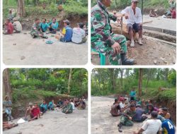 Perkuat Kebersamaan Warga Desa Binaan, Babinsa Ikut Gotong Royong