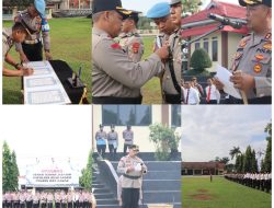 Polres Way Kanan Gelar Upacara Sertijab Kapolsek Bumi Agung
