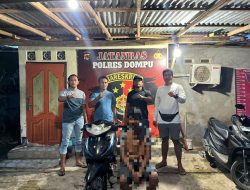 Motor Seorang Petani Di Gondol Maling, Tim Jatanras Polres Dompu Gerak Cepat Gulung Pelaku Di Rumahnya.