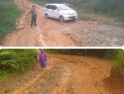 Warga Desa Gunung Gede Adanya Jalan Rusak Berat Akses Faktor Ekonomi Lumpuh Disaat Musim Hujan.
