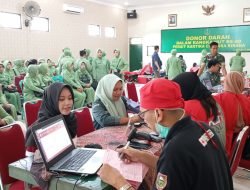 Semarak HUT ke-80 Persit, Persit KCK Cab XLV Dim 0724/Boyolali Gelar Donor Darah