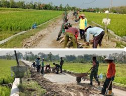 Babinsa Lakukan Pembereman Jalan Penghubung Antar Dukuh