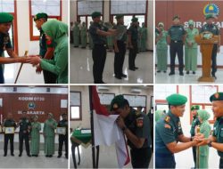 Kodim 0735/Surakarta Gelar Tradisi Pelepasan Dan Penerimaan Anggota Baru