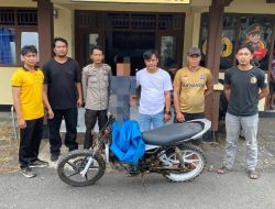 Diduga Maling Satu Unit Motor Honda Revo, Pelaku Di Ringkus Timsus Polsek Pekat.