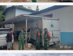 Danramil Bayah 0315 Dampingi Pasiter Kodim 0603/Lebak Monitoring Pembangunan KDMP dan Dapur MBG